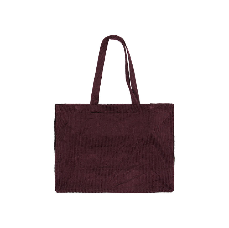 KIT DE COUTURE POUR SAC SAGA EN VELOURS CÔTELÉ AUBERGINE