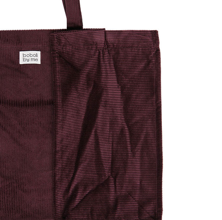 KIT DE COUTURE POUR SAC SAGA EN VELOURS CÔTELÉ AUBERGINE