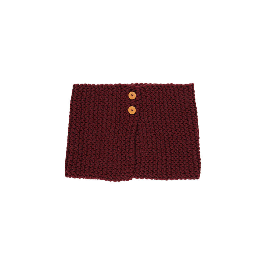 KIT POUR TRICOTER UN COL AVEC BOUTONS SORA BORDEAUX