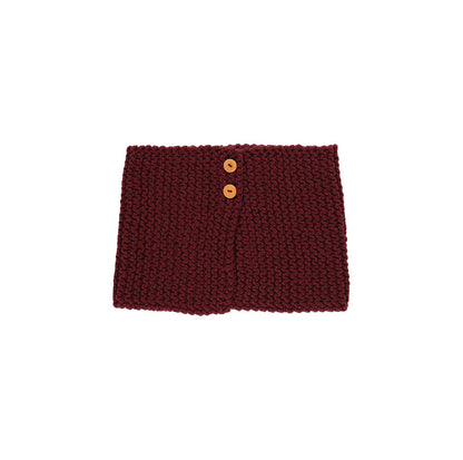KIT POUR TRICOTER UN COL AVEC BOUTONS SORA BORDEAUX