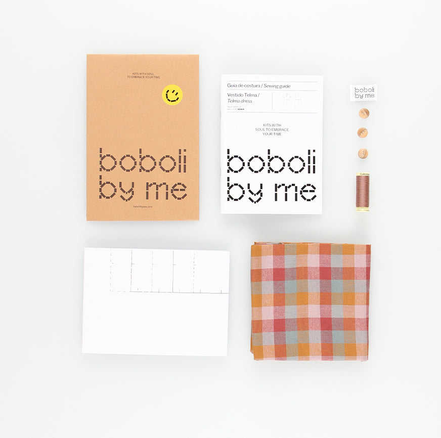 TELMA DRESS SEWING KIT MULTICOLOUR CHECKS