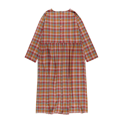 KIT DE COUTURE ROBE TESSA À CARREAUX MULTICOLORES