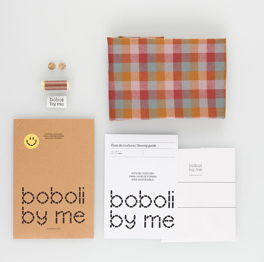 KIT DE COUTURE ROBE TESSA À CARREAUX MULTICOLORES