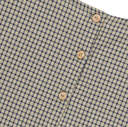 KIT DE COUTURE ROBE TESSA OATMEAL À CARREAUX BLEUS FINS