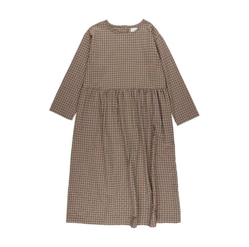 KIT COSTURA VESTIDO TESSA VICHY KAKI