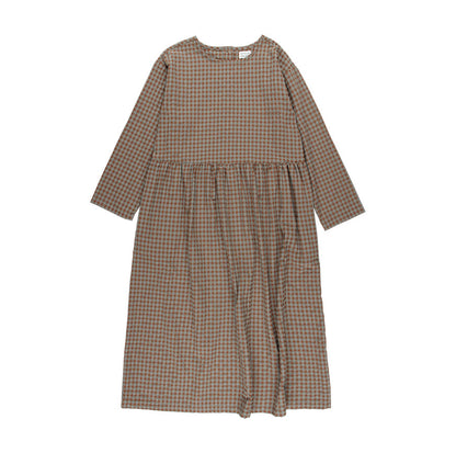 KIT COSTURA VESTIDO TESSA VICHY KAKI