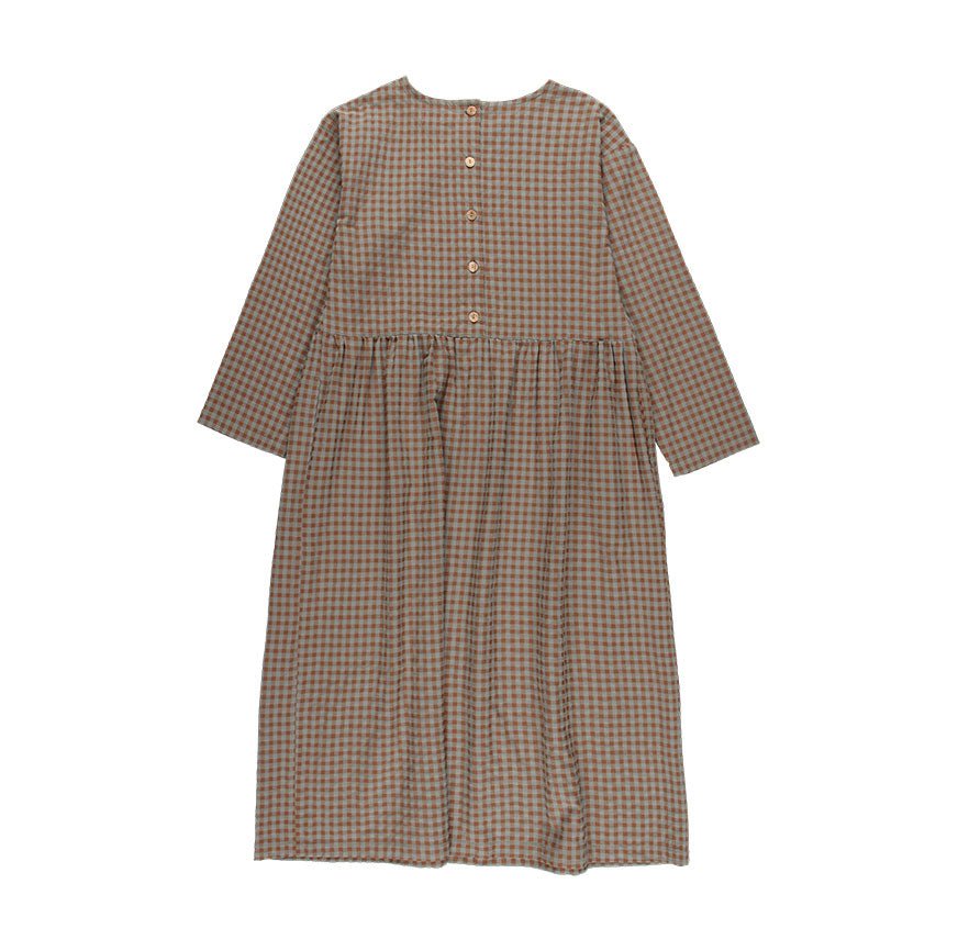 KIT COSTURA VESTIDO TESSA VICHY KAKI