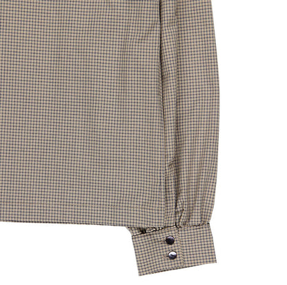 KIT DE COUTURE BLOUSE TOVE OATMEAL À CARREAUX BLEUS MICRO FINE