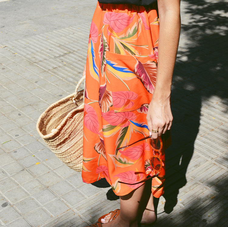 kit da cucire per gonna midi aurora flores