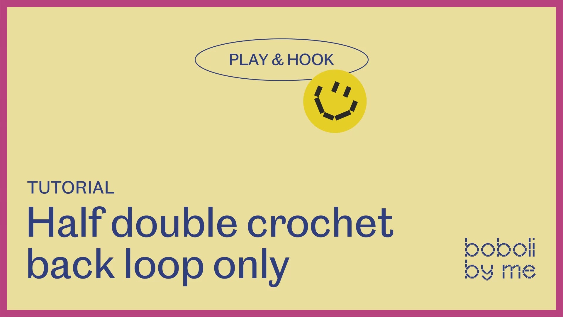 Load video: Crochet tutorial: Half double crochet back loop only