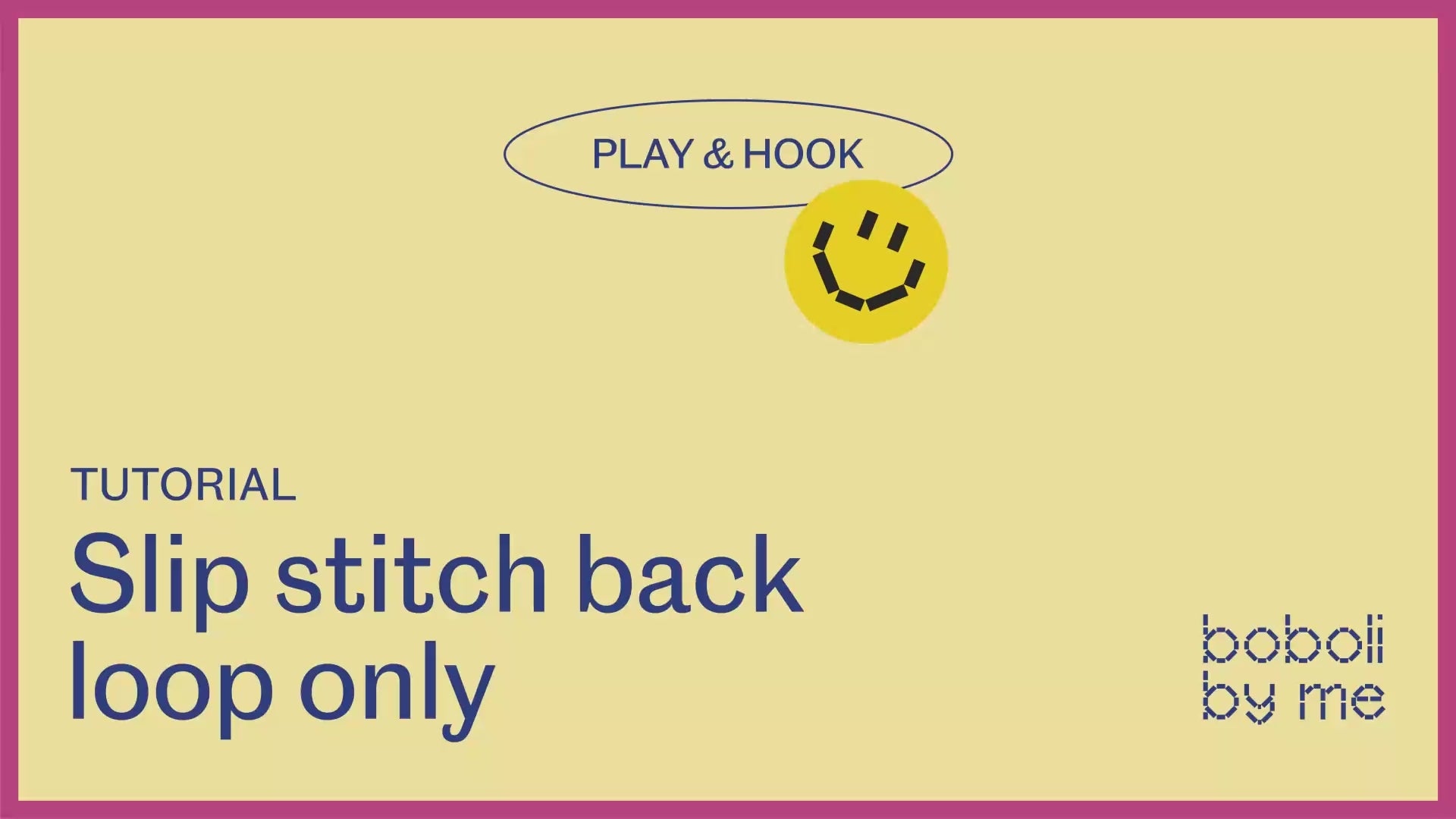 Load video: Crochet Tutorial: Slip stitch back loop only