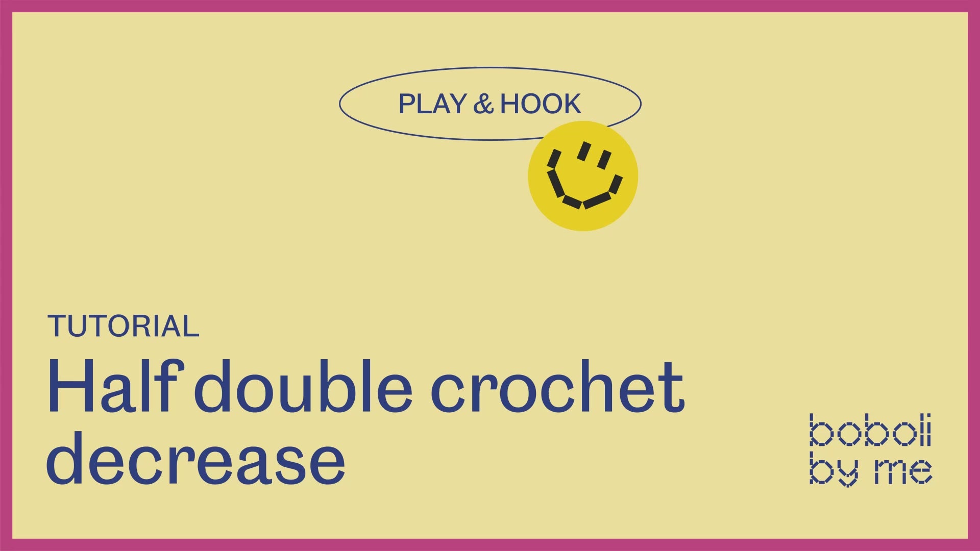 Load video: Crochet tutorial: Half double crochet decrease