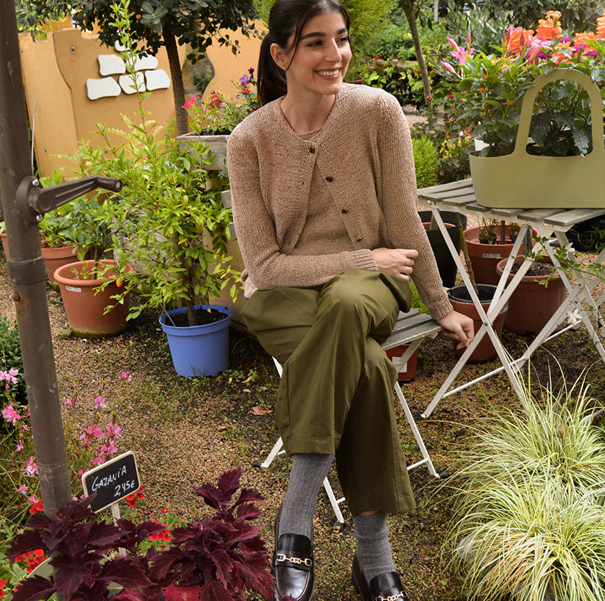 kit de couture pantalon lena vert avocat